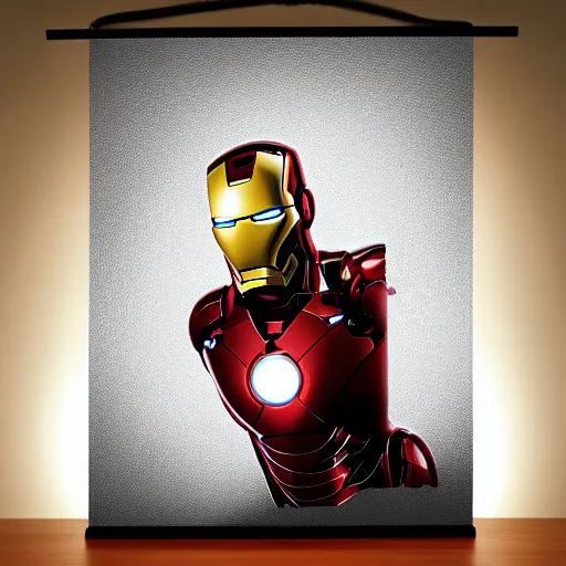 Image similar to an iron man cat, studio lighting