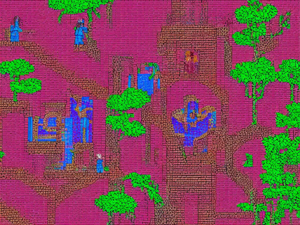 Image similar to Suspiria as a Sega Mega Drive Genesis sidescroller game