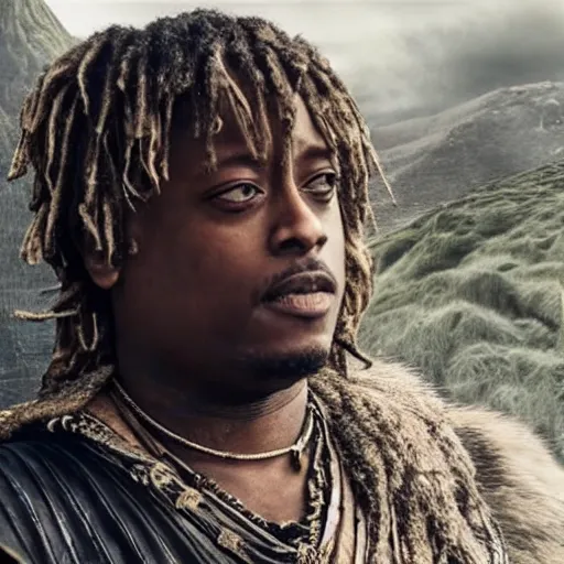 Image similar to juice wrld in Vikings very detailed 4k quality super realistic