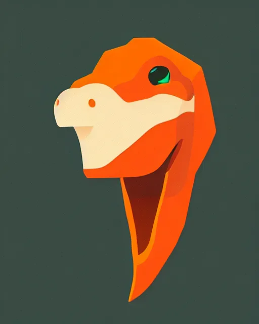 Prompt: a minimal vector icon illustration of the face of a dinosaur, by sachin teng and loish, vibrant minimalistic, vector, simple illustration, trending on art station, minimalistic