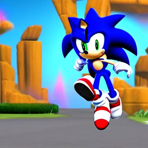 Image similar to sonic the hedgehog doing a spin dash