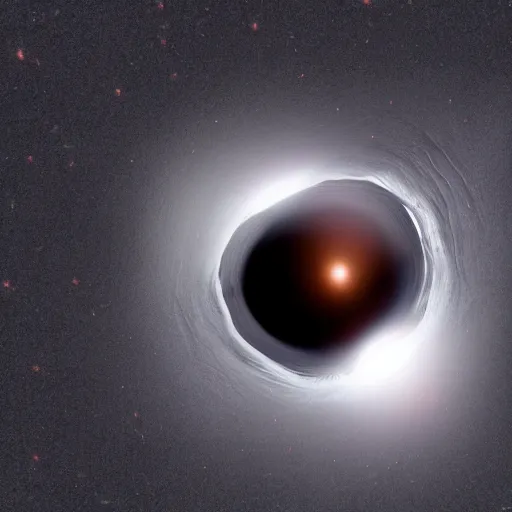 Image similar to artist's rendition of a black hole, 8 k, unreal engine render, highly detailed