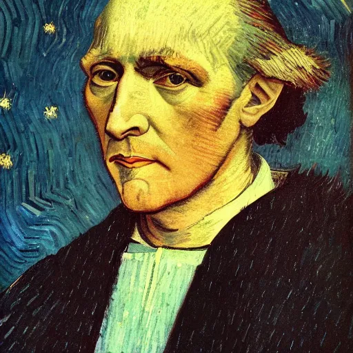 Prompt: christopher columbus portrait!!! painted by ( ( ( van gogh ) ) ), 4 k, 8 k