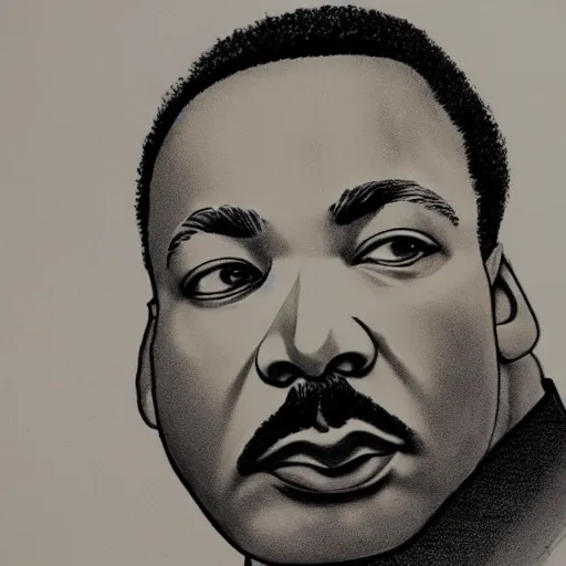 Prompt: detailed sketch, Martin Luther King,