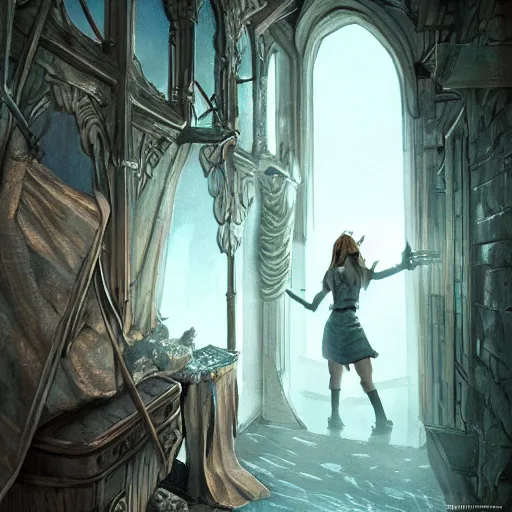 Image similar to the closet to narnia, dynamic lighting, fantasy concept art, trending on art station, stunning visuals, creative, cinematic, ultra detailed