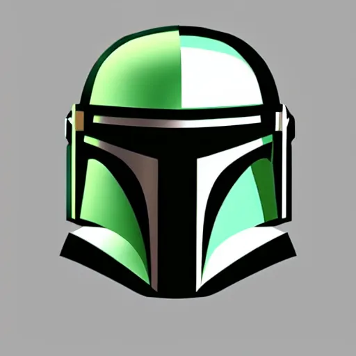 Image similar to vector, low poly, boba fett icon, digitalart, cgstation, artstation