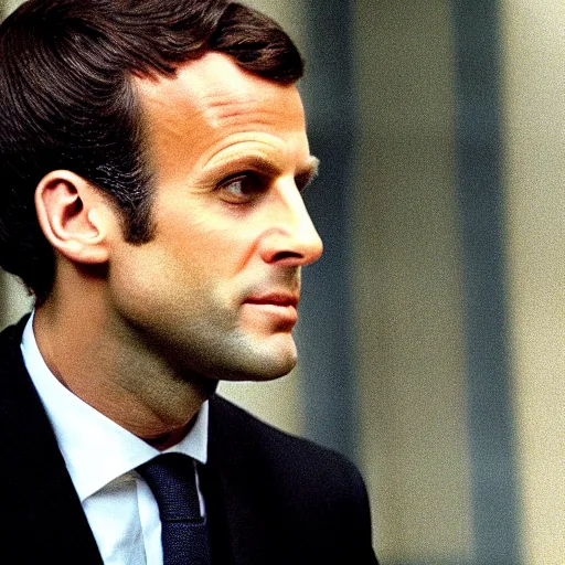 Image similar to forest hair of Emmanuel Macron in American Psycho (1999)