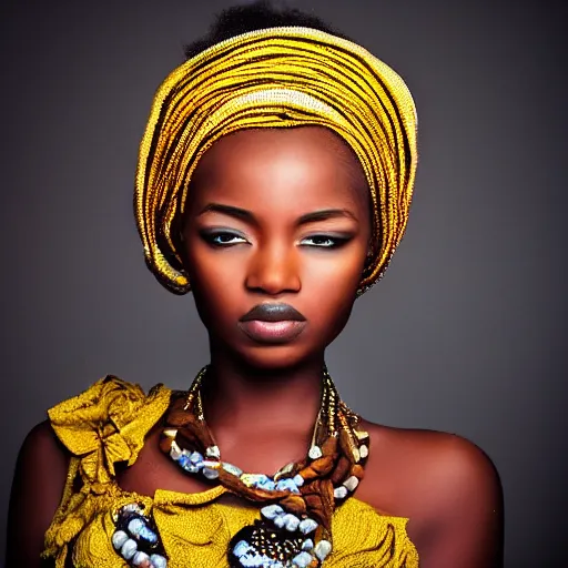 Image similar to beautiful african princess, realistic, photo,