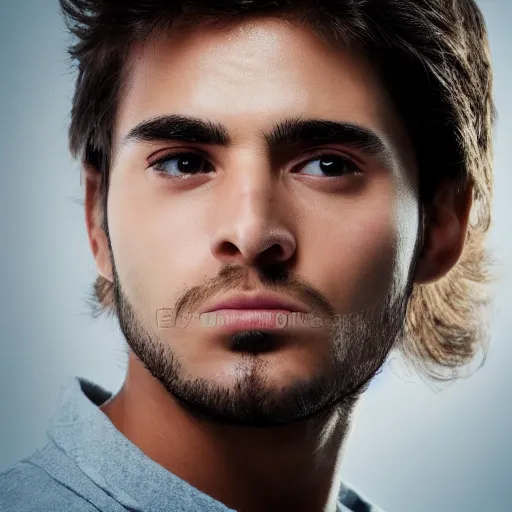 Prompt: beautiful male angel, Latino, asymmetrical face, ethereal volumetric light, sharp focus