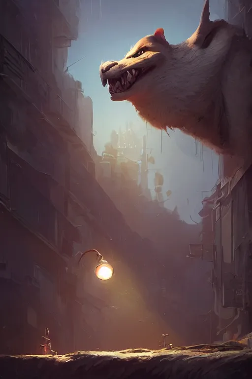 Image similar to cute adorable critter, dramatic lighting, cinematic, establishing shot, extremly high detail, photo realistic, cinematic lighting, post processed, concept art, artstation, matte painting, style by eddie mendoza, raphael lacoste, alex ross