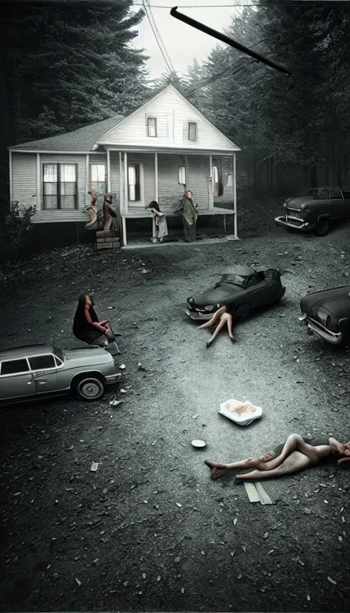 Image similar to the two complementary forces that make up all aspects and phenomena of life, by gregory crewdson