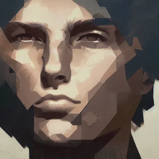 Prompt: Blondie beautiful boy profile picture by Greg Rutkowski, asymmetrical, Organic Painting , Matte Painting, geometric shapes, hard edges, graffiti, street art:2 by Sachin Teng:4