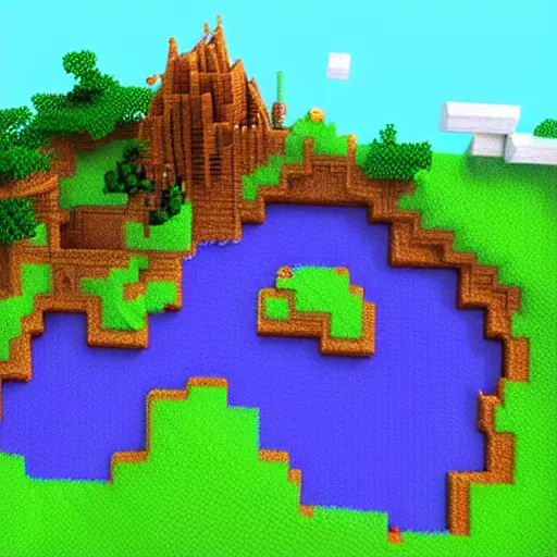 Prompt: Terraria, voxel art, photorealistic imagery, 8k