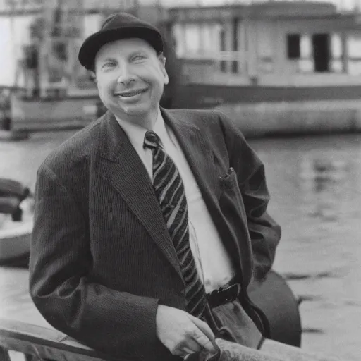 Prompt: portrait of L Ron Hubbard as a fisherman