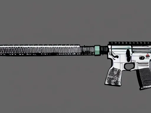 Image similar to technical sketch of an AR-15