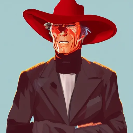 Prompt: an epic and detailed ilustration of Clint Eastwood dressed as a Chilean Huaso, Artstation HQ