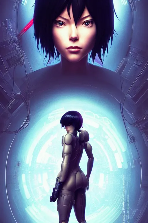 Image similar to weta disney pixar movie still portrait photo of ghost in the shell anime : : as motoko kusanagi by pixar : : by ilya kuvshinov, rossdraws, artgerm, maxim cover, octane render, 3 d, volumetric lighting, anti aliasing, raytracing : :