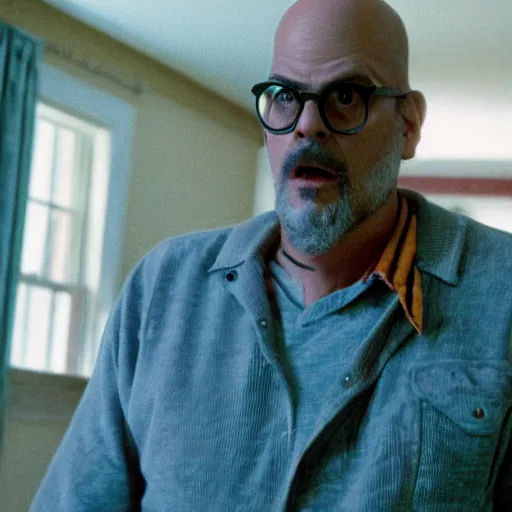 Image similar to david cross, movie still, from the new nightmare on elm street movie, 8 k, realistic