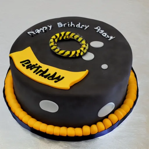 Image similar to A birthday cake with a GT3S as decoration, digital art