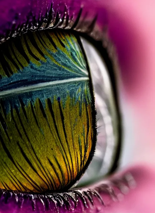 Image similar to montage of thin ringshaped irises, detailed colored textures, eyelashes, advanced art, art styles mix, from wikipedia, wet relections in eyes, sunshine, hd macro photograph, from side, grid o various eye shapes