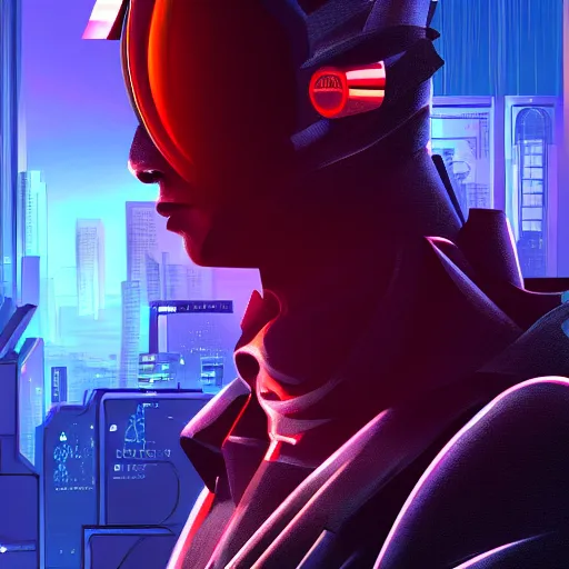 Image similar to cyberpunk jonas altberg as the leader of a futuristic communist nation, cybernetics, sharp lines, digital, artstation, colored in