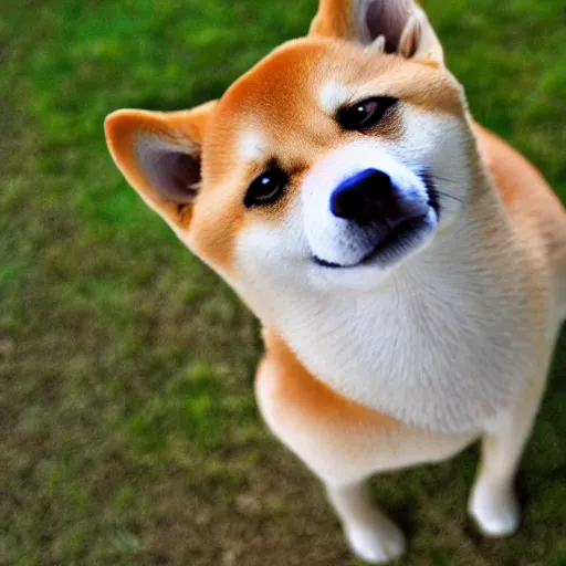 Prompt: shiba inu close up photo