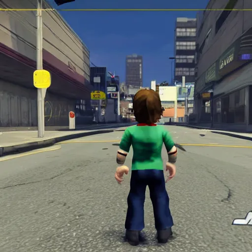 Image similar to Frisk from undertale in GTA V,