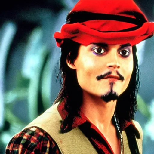 Image similar to johny depp as turtle in 9 0 s teenage mutant ninja turtles tv show