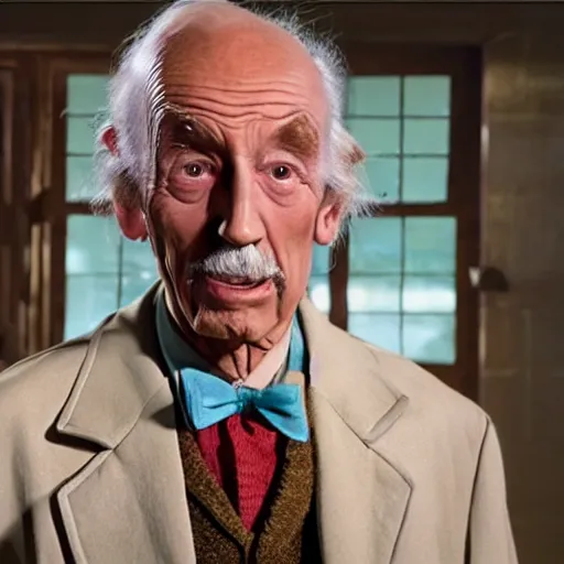 Prompt: a movie still of grandpa joe from willy wonka, finally found the lifetime supply of chocolate, dynamic lighting, 8 k, 2 0 2 2 picture of the year