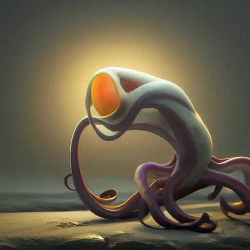 Image similar to hyperrealistic dslr film still of anthropomorphic squid, early cuyler, stunning 8 k octane comprehensive 3 d render, inspired by istvan sandorfi & greg rutkowski & unreal engine, perfect symmetry, dim volumetric cinematic lighting, extremely hyper - detailed, extremely lifelike attributes & lifelike texture, intricate, masterpiece, artstation, stunning