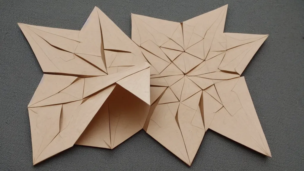 Image similar to origami introductory plywood made of gaps