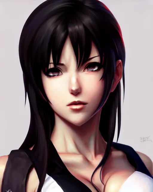 Prompt: character concept art of tifa tifa lockhart | | cute - fine - face, pretty face, realistic shaded perfect face, fine details by stanley artgerm lau, wlop, rossdraws, james jean, andrei riabovitchev, marc simonetti, and sakimichan, trending on artstation