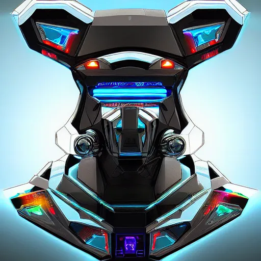 Image similar to a cybertronic bison, leds, high detail, sharp, studio, digital art