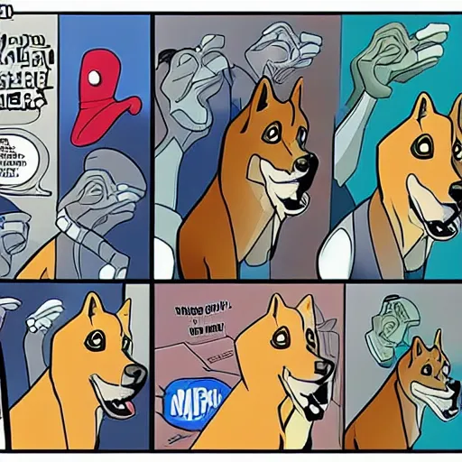 Prompt: a doge meme by Bruce Timm