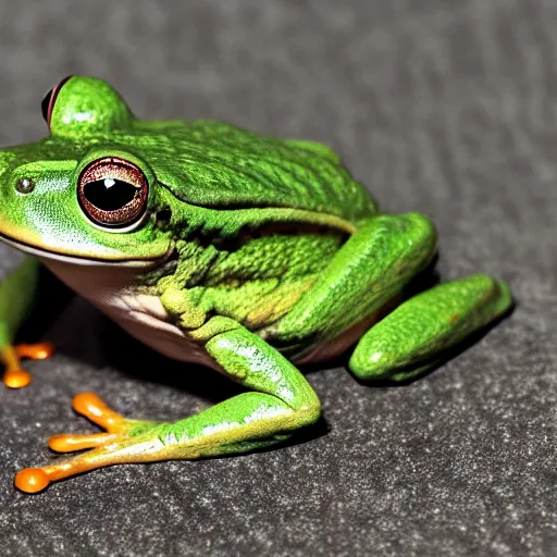 Prompt: a detailed picture of a frog, 8k.
