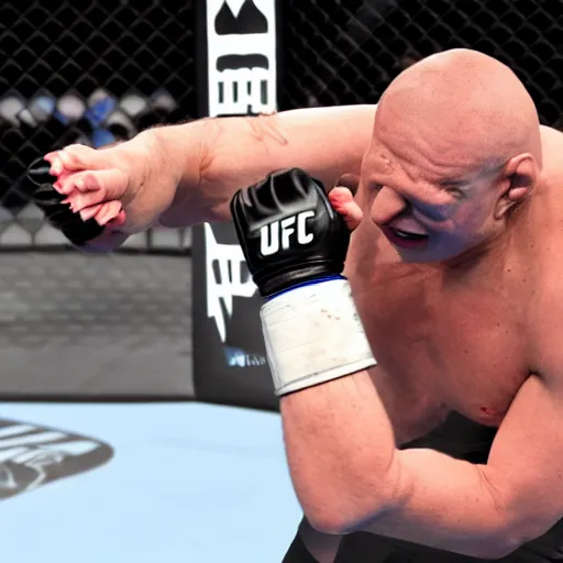 Image similar to sloth from the goonies in a ufc match