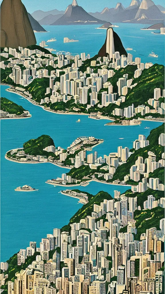 Image similar to Rio de Janeiro, poster by Kerne Erickson