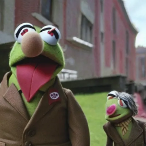 Prompt: the muppets in saving private ryan