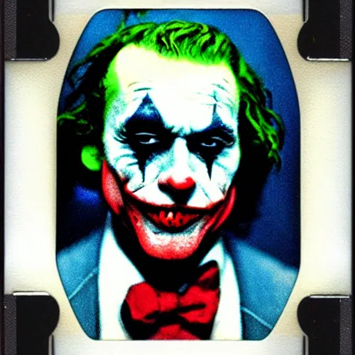 Image similar to a polaroid of the joker