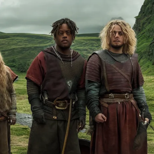 Image similar to juice wrld in Vikings very detailed 4k quality super realistic