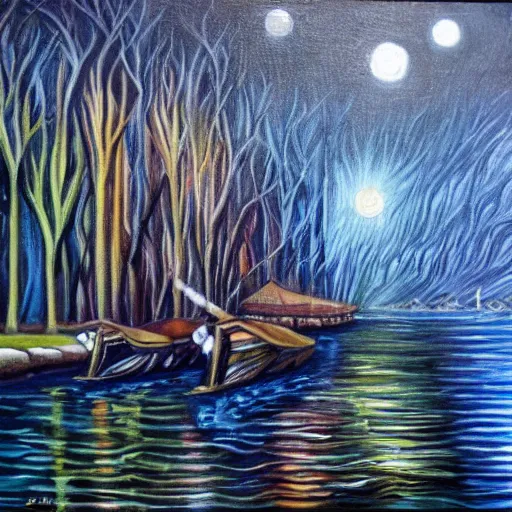 Image similar to The river of time, painting