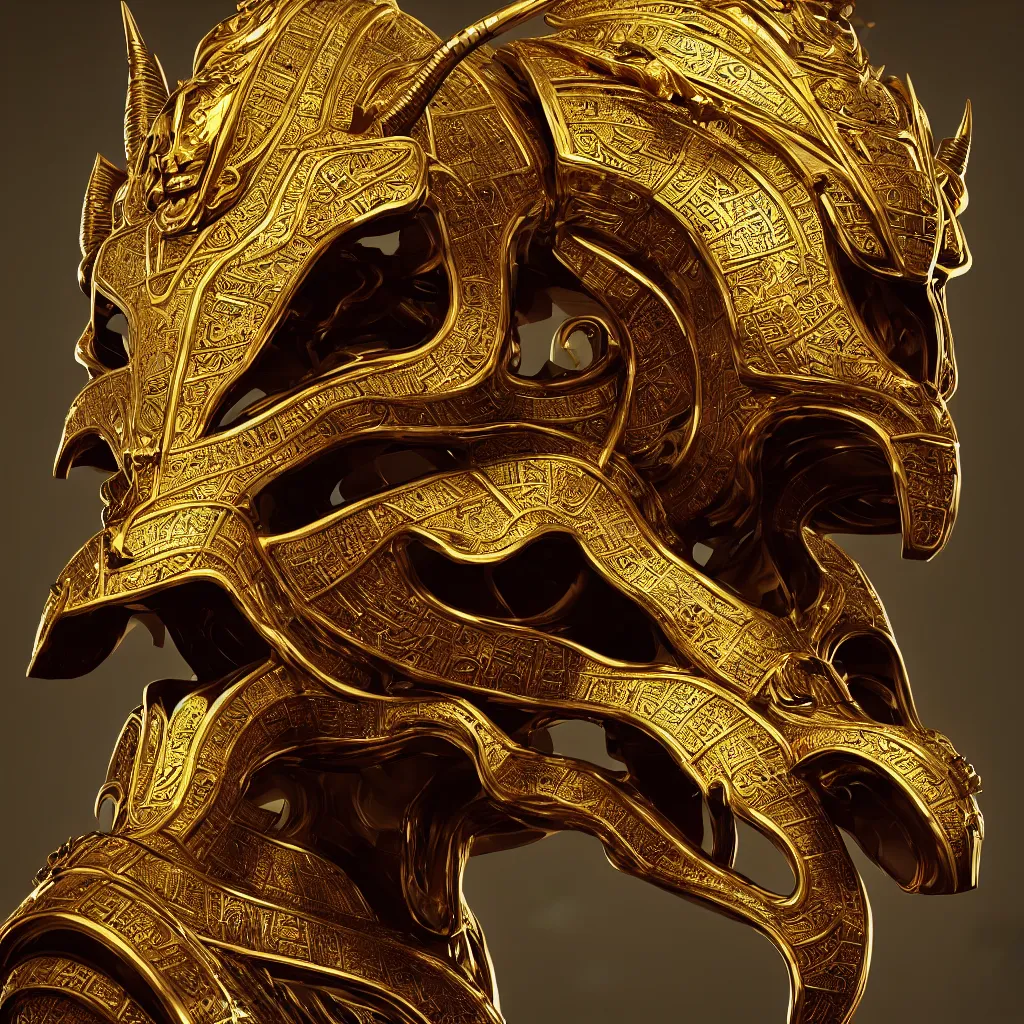 Prompt: Photorealistic epic egyptian god face full portrait ram skull, jackal skull, gold, gems. ominous, ancient magic, intricate artwork by Tooth Wu and beeple and Mariusz Lewandowski. octane render, trending on artstation, greg rutkowski very coherent symmetrical artwork. cinematic, hyper realism, high detail, octane render, 8k