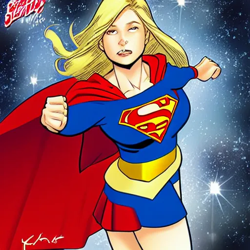 Image similar to supergirl comic art by Akihito Tsukushi