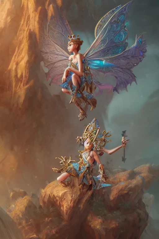 Image similar to fairy king, highly detailed, d & d, fantasy, highly detailed, digital painting, trending on artstation, concept art, sharp focus, illustration, global illumination, ray tracing, realistic shaded, art by artgerm and greg rutkowski and fuji choko and viktoria gavrilenko and hoang lap,