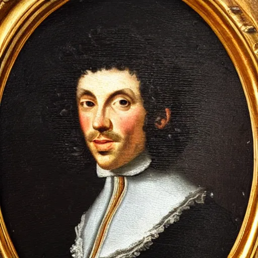Prompt: a 1 6 9 8 oil painting of a king