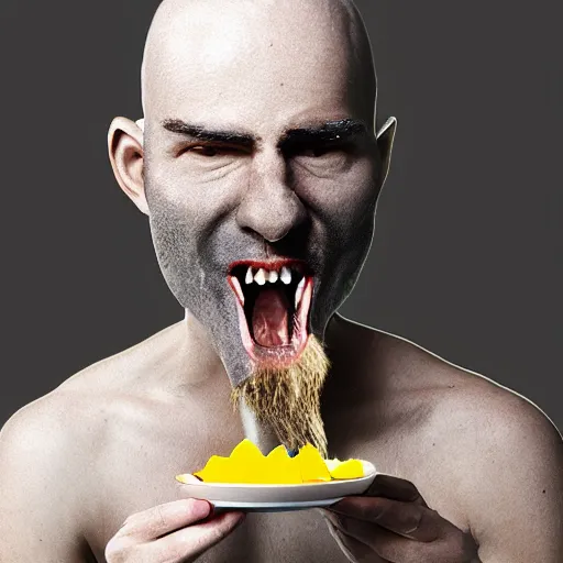 Image similar to man eating render by blender