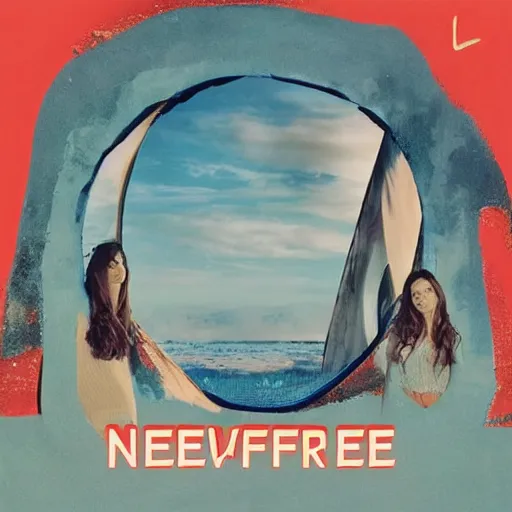 Prompt: cover for an album called newfree