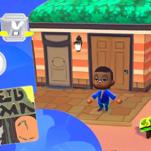Image similar to kevin hart in animal crossing