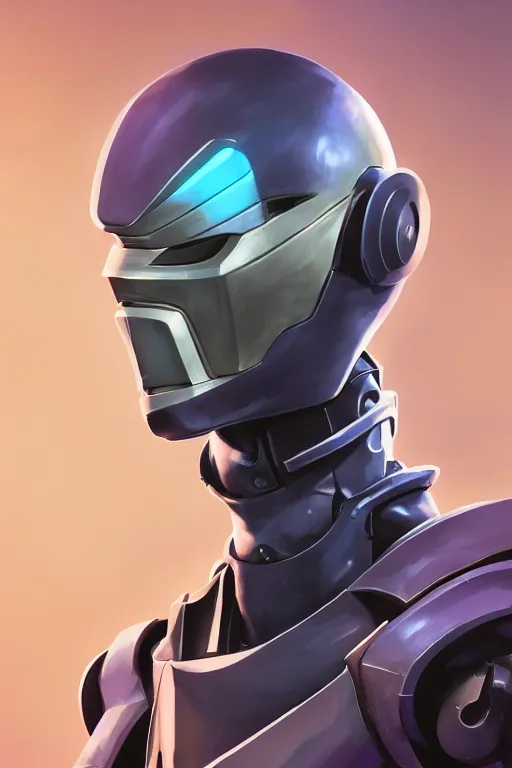 Image similar to epic mask helmet robot ninja portrait stylized as fornite style game design fanart by concept artist gervasio canda, behance hd by jesper ejsing, by rhads, makoto shinkai and lois van baarle, ilya kuvshinov, rossdraws global illumination radiating a glowing aura global illumination ray tracing hdr render in unreal engine 5