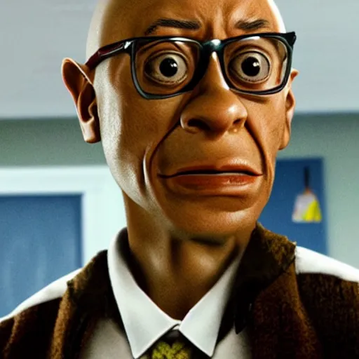 Image similar to Gus Fring from better call saul with gollum face